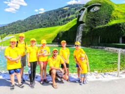 Our camp-kids in Swarowski Crystal World in Wattens (Austria, Tirol)